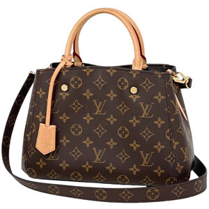 Louis Vuitton Montaigne BB 2-Way Handbag, Monogram Brown, M41055, Women's